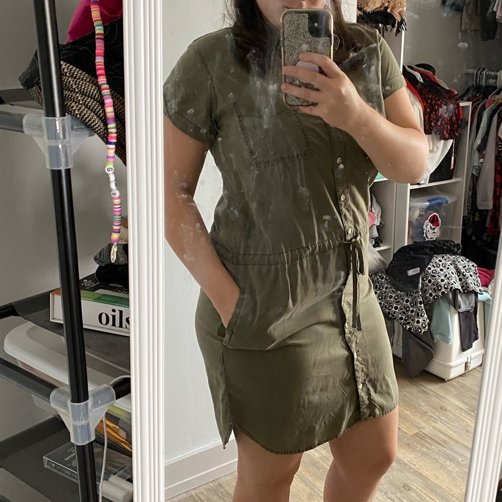 Olive green dress